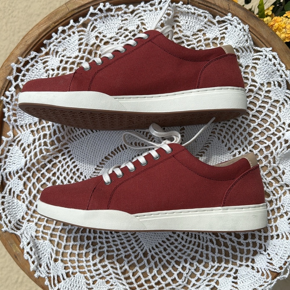 ABEO NWOT Women's Red Canvas Sneakers - Picture 4 of 9